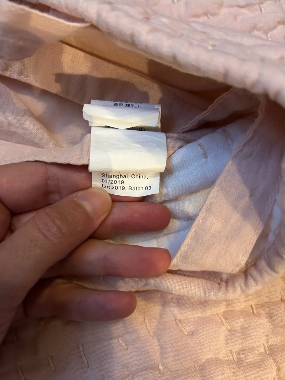 Pottery Barn pale pink